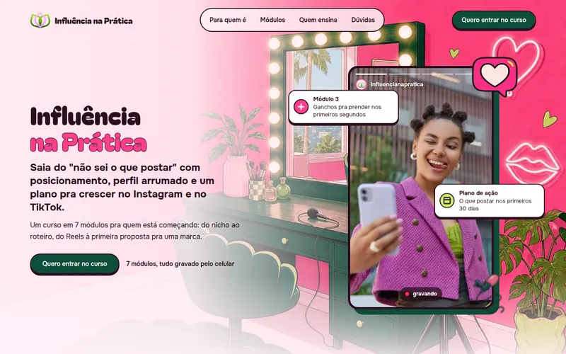 Influência na Prática · Curso